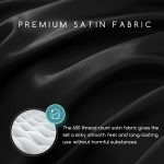 Set Queen 4 Pcs, Silky Elegant Luxurious Queen Size Bed s, with Flat , Deep Pocket Fitted for Mattress and Matching P... - Image 2