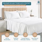 Bed Sheets Set – 6 Piece, 600 Thread Count, 100% Cotton Sheets, Hotel Luxury Sateen Finish, 15" Deep Pocket, Easy to ... - Image 2