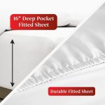 Sheet Set of 4, 16-inch Deep Pocket - Microfiber Bed Sheets, White - Image 5
