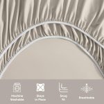 LammaLoe Extra Deep Pocket Queen Sheets set, Fits 18"-24" Mattress, 6 Piece Soft Microfiber Bed Sheet Sets, Linen - Image 5