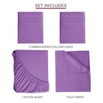 Lux Decor Collection Queen Size Sheets Set Brushed Microfiber High GSM, 4 Piece Sheet Set Upto 16 Inches Deep Pocket Bedding Sheets & Pillow - Image 5