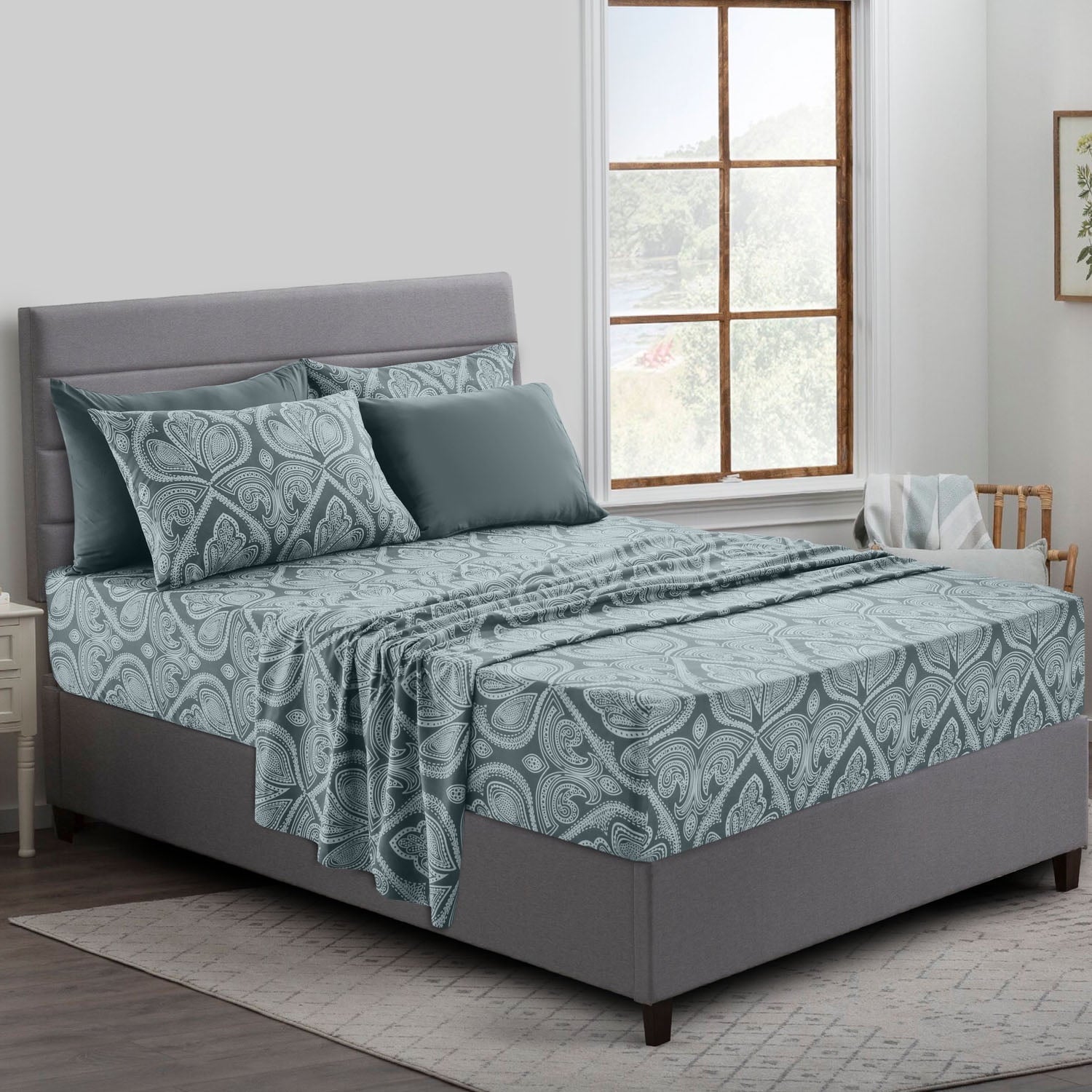 Lux-Decor-Collection-Queen-Bed-Sheets-Set-6-Piece-Brushed-Microfiber-Bed-Sheet-Shrinkage-and-Fade-Resistant-Queen-Grey_7f3d7da9-8491-4c7f-b21f-c1deeb24f668.2c5f950b72083f2838b5b28ae48 Queen Bed Sheets Set - 6 Piece Brushed Microfiber Bed Sheet - Shrinkage and Fade Resistant - (Queen, Grey)