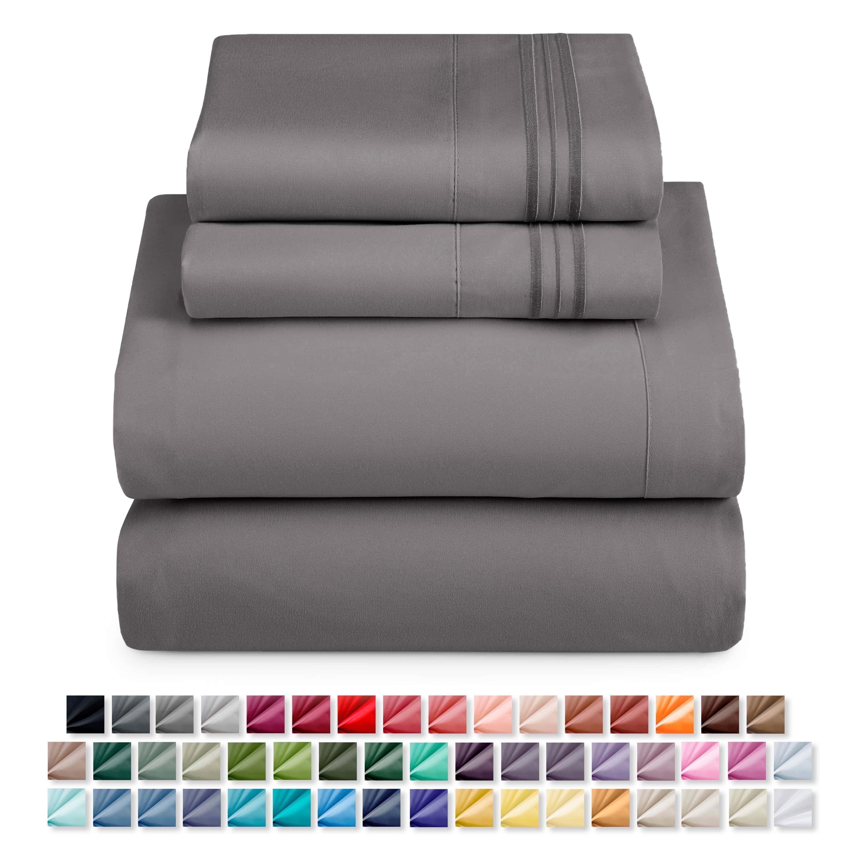 Nestl-Bed-Sheet-Sets-1800-Series-Deep-Pocket-4-Piece-Bedding-Luxury-Soft-Microfiber-Queen-Sheet-Sets-Gray_1a7591ca-fa80-4836-9690-a298e99f3646.78317f06d6296d6533f0d46e22b7676d Nestl Queen Sheets Set, 1800 Series 4 Piece Sheets , Luxury Soft Microfiber Queen Size Bed Sheets Set, Gray