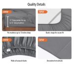 Mainstays Super Soft Brushed Microfiber Bed Sheet Set, Soothing Gray, Queen, 4 Piece - Image 3