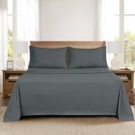 Mainstays Super Soft Brushed Microfiber Bed Sheet Set, Soothing Gray, Queen, 4 Piece - Image 2